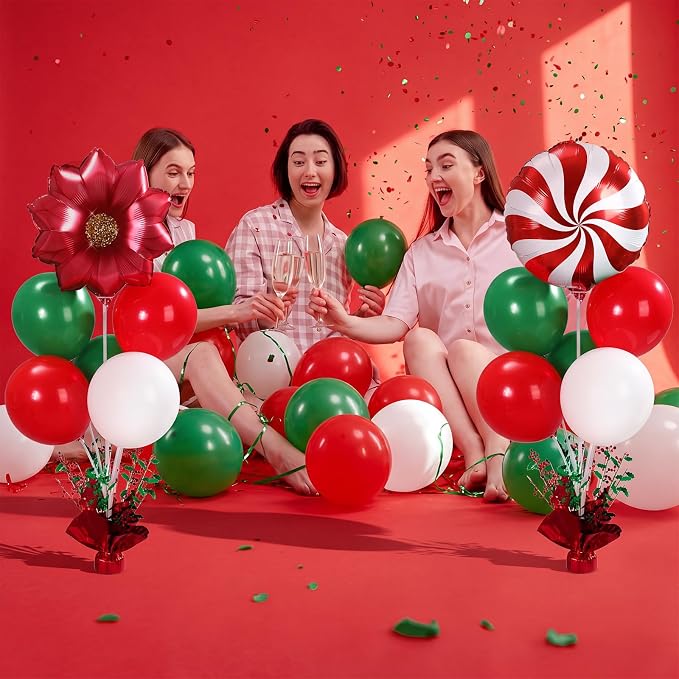 Civaner Christmas Party Balloons Stand Kit 6 Sets, and Green - Image 6