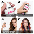 Temporary Hair Color Spray For Kids Women Men, Temporary Hair Dye Washable Hair Color Wax Non-Sticky For Cosplay Party DIY, Christmas Party, Halloween Crazy Hair Day(Blue, 4.06 oz)