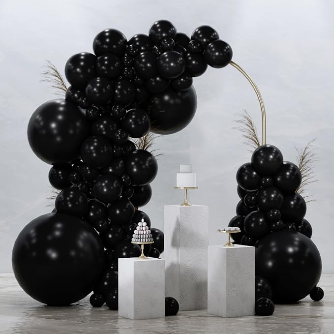 PartyWoo Black Balloons 99 pcs Different Sizes of 36 18 12 10 5 Inch Black by PartyWoo