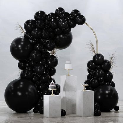 PartyWoo Black Balloons 99 pcs Different Sizes of 36 18 12 10 5 Inch Black by PartyWoo