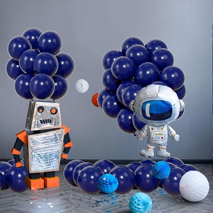 50pcs Navy Blue Balloons, 12inch Helium Quality Nile Blue Balloons | Balloons - Image 5