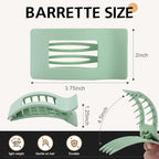 8 Pack French Flat Hair Clips for Women – Large Matte No-Slip Claw Barrettes for Thick & Thin Hair, Strong Hold Styling Accessories (Colorful)