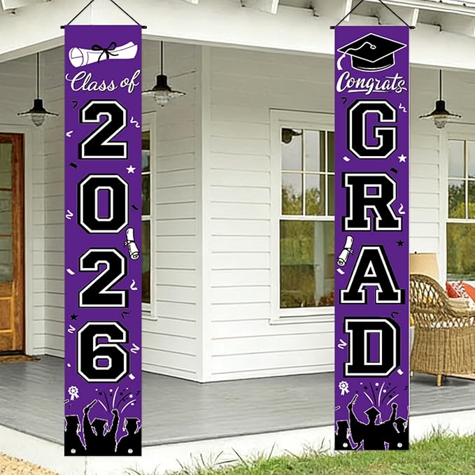 Graduation Banner Class of 2026, Congrats Grad Decorations - Image 7