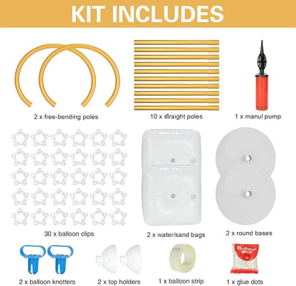 Balloon Arch Kit, Bendable 8FT and 6FT Balloon Arch Stand - Image 4