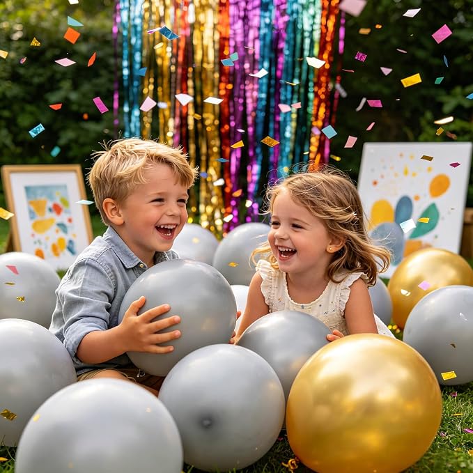 100pcs Gray Balloons 12 Inch Matte Latex Balloon | Helium Compatible, Baby - Image 5