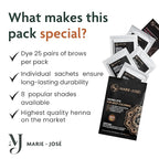 Marie-José & Co Henna Dye Set - Professional Henna Tint for Spot Coloring - Good for 50 Applications (Medium Brown)