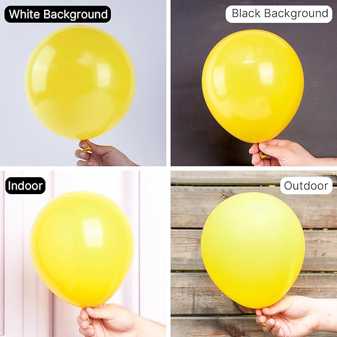 PartyWoo Yellow Balloons 50pcs Latex Helium Balloons 12 Inch | Birthday Baby - Image 2