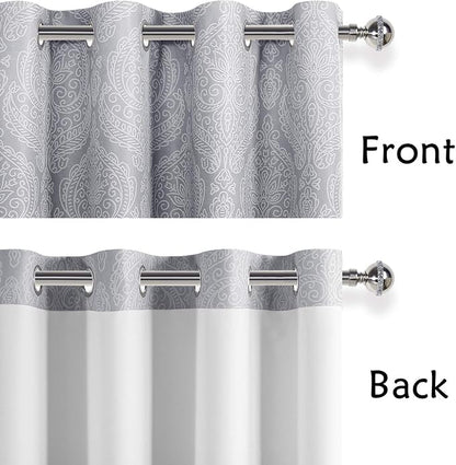 DWCN Grey Ombre Blackout Curtains - Image 3