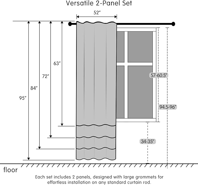 SUBRTEX Blackout Curtains 52Wx108L, Room Darkening Floral Curtains, Thermal - Image 2