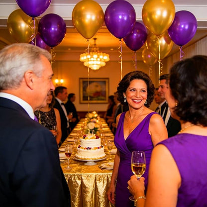 Purple Gold Balloon Garland Arch Kit - Image 7