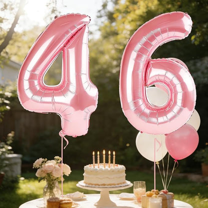 40 Inch Number 46 Balloons for 46th Birthday Party Decorations, 0-100 Jewelry - Image 3