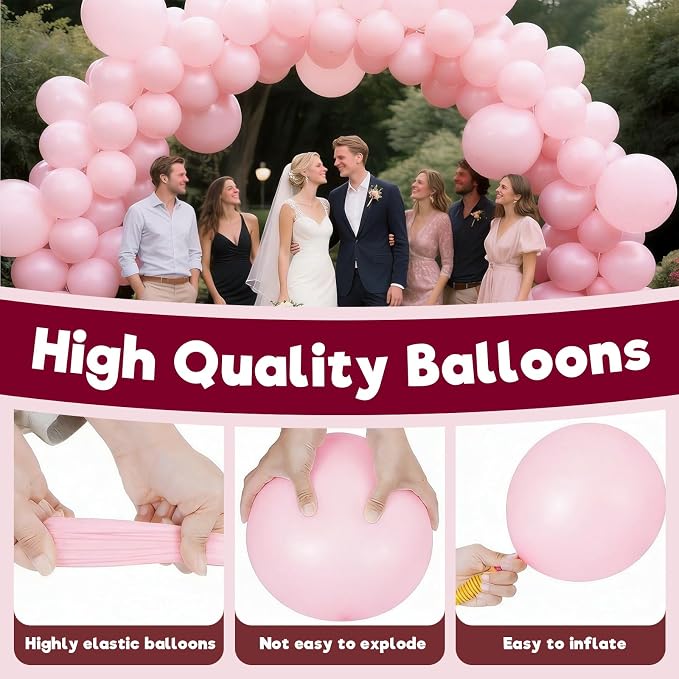 Pink Balloon Birthday Party Balloons - Image 3