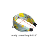 Prodaylab Twist Knotted Headbands for Women Trendy Fabric Embroidery Hair Elastics Wide Hair Bands Soft Non Slip Accessories Hairband for Girls (Sunflower)
