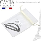 Camila Paris CP3115 French Hair Barrette Clip, Flexible Ponytail Holder No Metal Parts, Strong Hold Grip Hair Clips for Women, No Slip and Durable Styling Girls Hair Accessories, Made in France