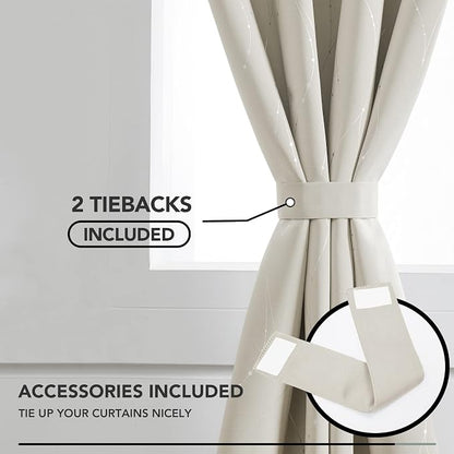 Deconovo Living Room Curtains 54 Inches Long, Thermal Insulated, Room Darkening - Image 4