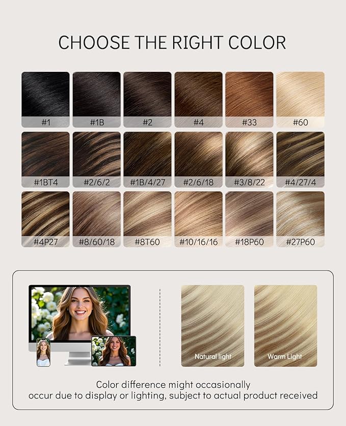VINBAO Invisi Edge Tape in Hair Extensions Human Hair, Balayage Ombre Ash Brown to Platinum Blonde 40g 20pcs Seamless Injected Tape Ins Hair Extensions Natural Look 14inch #8T60