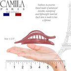 Camila Paris CP3232 French Hair Clips, Large Side Slide Hair Clips for Volume Hair, Strong Hold No Slip Grip, Girls Hair Claw Clips for Women, Durable Styling Girls Hair Accessories, Made In France