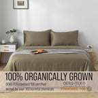 Bella Coterie | Luxury Bamboo Queen Size Pillowcase Set | 100% Organically Grown Bamboo Viscose | Ultra Soft | Cooling | 2 Pcs [Olive]