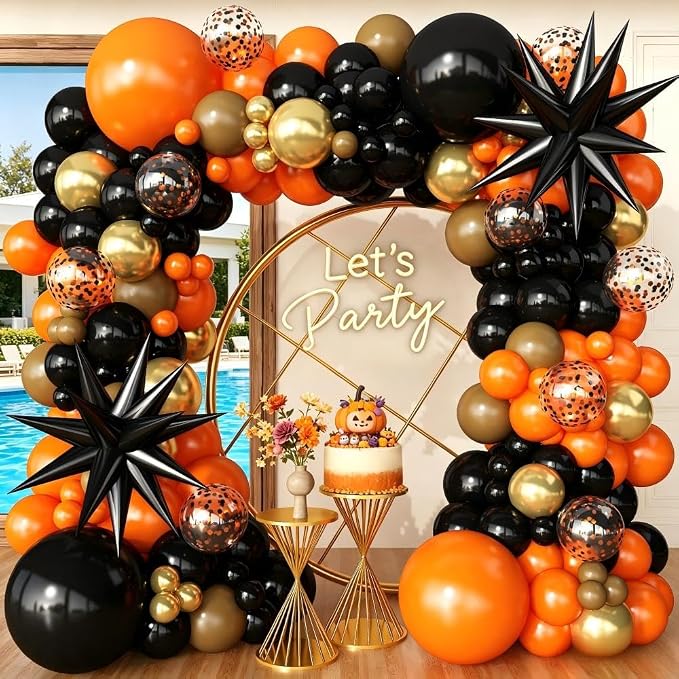 Black Orange Arch Kit Garland by Unknown