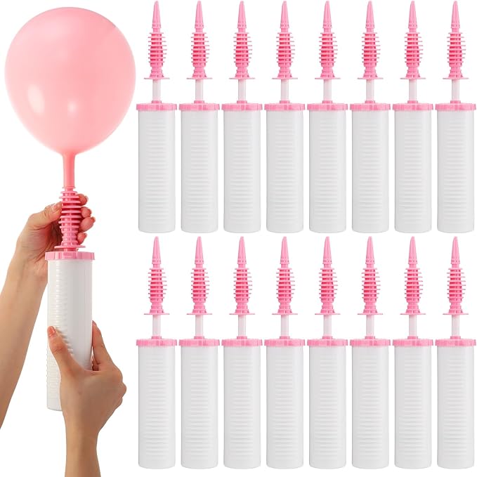 16 Pcs Handheld Balloon Air Pump Inflator Air Pump by Honoson