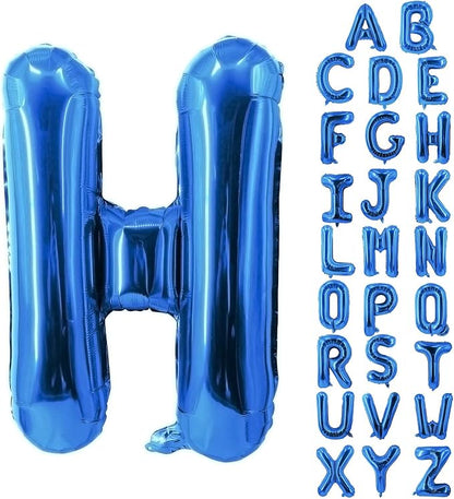 Letter Balloons 40 Inch Blue Giant Alphabet Balloons Letter H | Foil Mylar Big by YUNSHANGMO