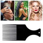6 Pcs Plastic Afro Pick Comb for Smooth, Wide-Tooth Styling of Natural Curly Hair
