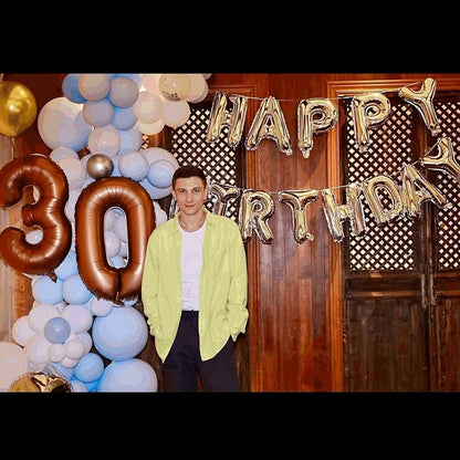 1 Balloon - Brown Birthday Number Balloons, 40 Inch Decorations Men Women | - Image 4