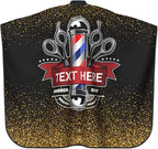 Custom Barber Cape for Men Personalized Professional Hair Cutting Cape with Text for Home Salon Barbershop