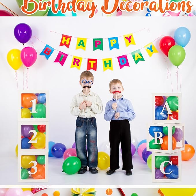 Zhanmai 6 Pcs Abc and 123 Balloon Boxes - Image 4
