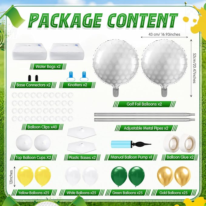 Kasyat 2 Set Golf Balloon Column Stand Kit - Image 3