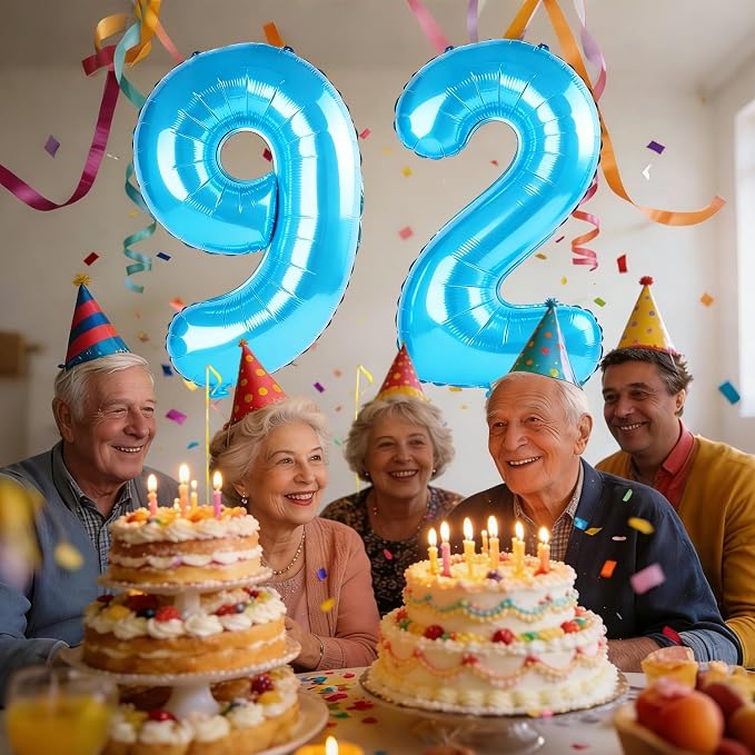40 Inch Number 92 Balloons for 92nd Birthday Party Decorations, 0-100 Jewelry - Image 2
