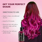 MOEHAIR Semi-Permanent Hair Color | Magenta Hair Dye 8 Oz | Voodoo Highest Love Magenta Hair Color | Temporary Hair Dye for Dark Hair | No Ammonia, Sulfate or Paraben