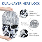 Years calm Shower Cap for Men, Waterproof & Heat-Retaining Hair Treatment Cap – Reusable Men’s Shower Cap with Foil Lining, Elastic Band, for Steam Care, Hair Mask & Oil Conditioning