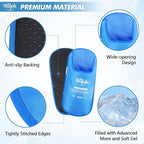 Hilph Foot Ice Pack Slippers for Plantar Fasciitis 2 Packs, Reusable Hot Cold Packs Gel Ice Slipper for Foot and Broken Toes, Gout, Foot Surgery, Neuropathy, Diabetic, Swollen, Light Blue