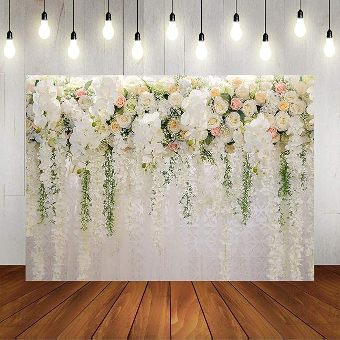 Mocsicka Wedding Flower Backdrop Wall Floral Bridal Shower Backdrops - Image 5