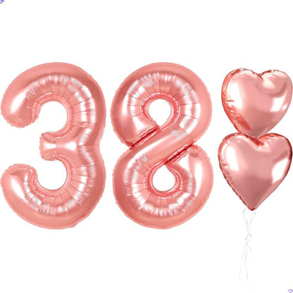 40 inch Rose Gold Birthday Balloons by Unknown