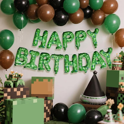CANREVEL Happy Birthday Banner Decorations + Sign Balloons, - Image 4