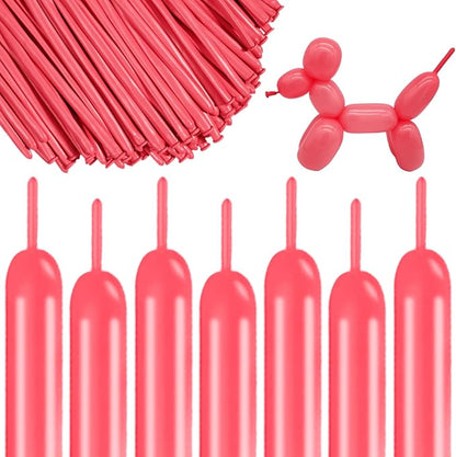 260 Long Balloons 100 Pack Pastel Red Twisting Animal Balloons Thickening Latex by ASIYUHY