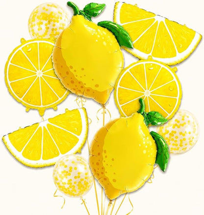 Lemon Party Decoration with Lemon Balloons Yellow Confetti Balloons by Unknown