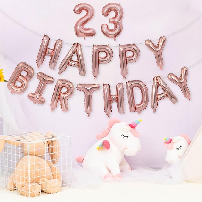 2 Set 20 Pcs Number Balloons 16 Inch Rose Gold 0-9 Number Mylar Foil Balloons - Image 4