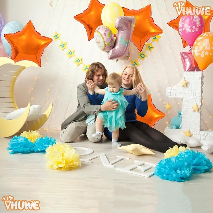 Orange Star Balloons 18 Inch - Image 4
