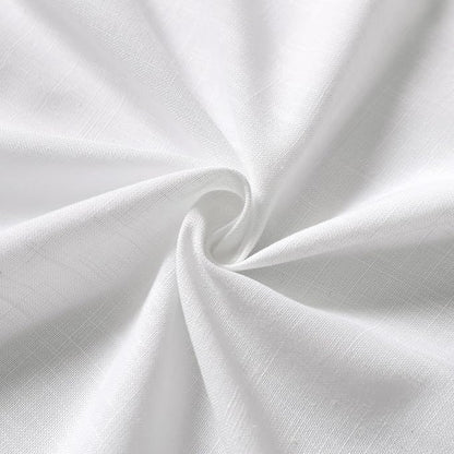 White Linen Back Tab Rod Pocket Curtains - Image 6
