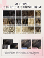 DOORES Invisi Edge Tape in Hair Extensions, Natural Black to Light Blonde 10 Injection Tape-ins with 10 Injection Tape-ins 50g 24 Inch, Injected Tape in Extensions Thick Ends
