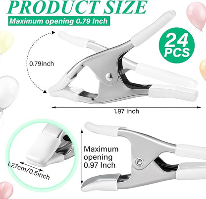 LemonRoad 24 Pack Balloon Arch Clips 1.97 Inch Metal Spring Clamps Strong Clips - Image 2