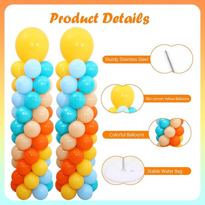 Here Comes the Son Balloon Column Stand Kit Set of 2 - Image 4