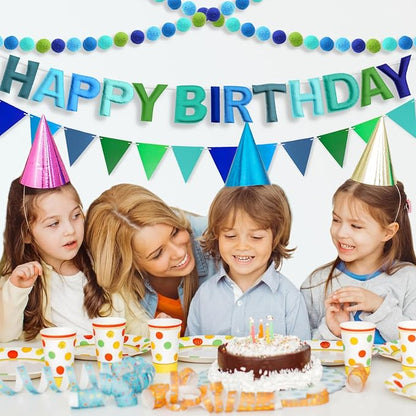 4PCS Pre-Strung Happy Birthday Banner - Image 2