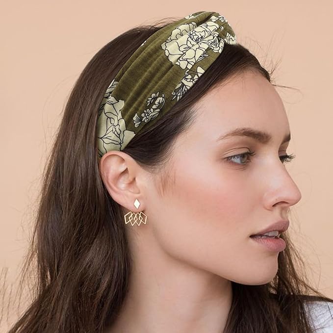 Elastic Knotted Headbands for Women Cloth Head Hair Bands for Women's Hair Non Slip Boho Wrap Twisted Hair Accessories