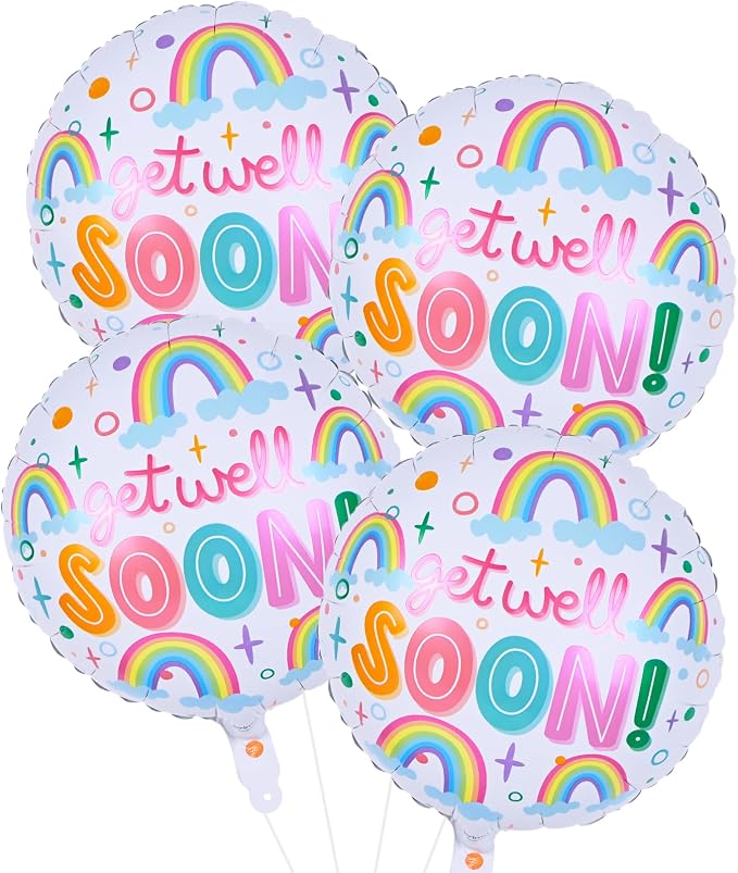 18 Inch Get Well Soon Foil Balloons Set by Paeyeq