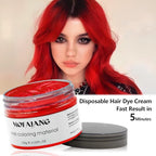 Red Temporary Hair Dye Wax Natural Instant Hair Color Wax Pomades 4.23 oz,Hair Styling Clay for Party, Cosplay, Halloween,Christmas