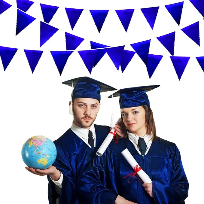 Royal Blue Triangle Pennant Banner Flag - Image 4